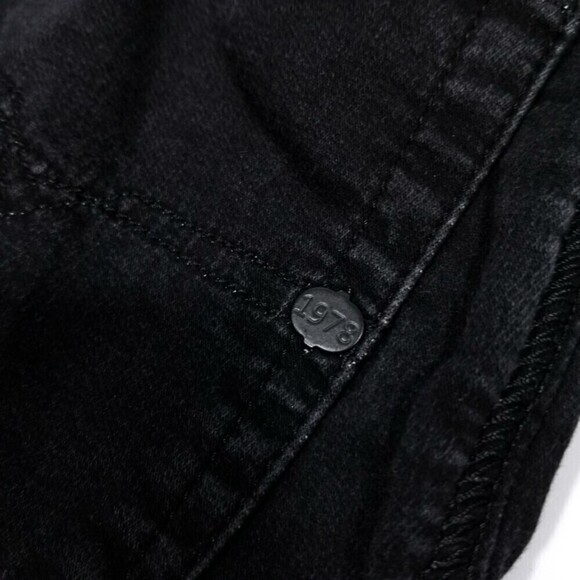 DIESEL BAKARI NE Straight Leg Articulated Knee Moto Jeans Womens 26 Black - Picture 5 of 8